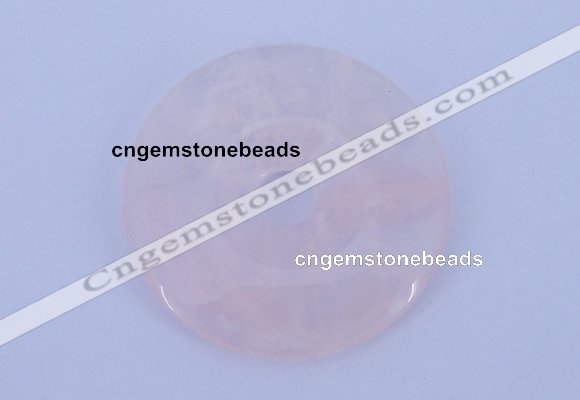 NGP601 5pcs 5*35mm rose quartz gemstone donut pendants wholesale