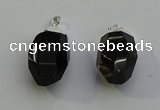 NGP6015 18*30mm - 22*35mm freeform smoky quartz pendants