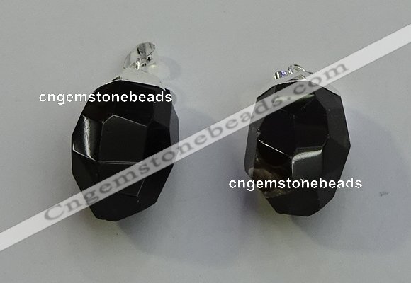 NGP6015 18*30mm - 22*35mm freeform smoky quartz pendants