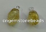 NGP6016 18*30mm - 22*35mm freeform citrine gemstone pendants