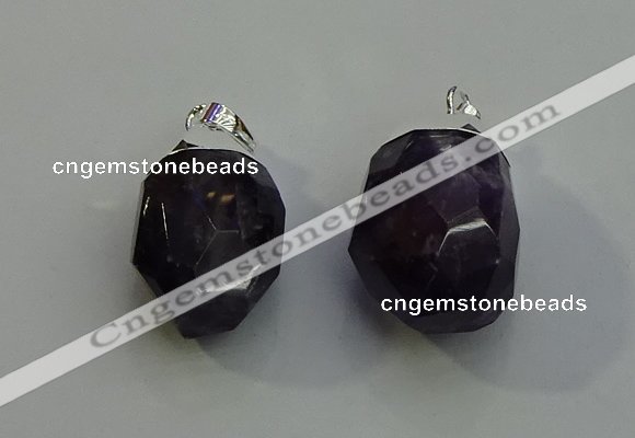 NGP6017 18*30mm - 22*35mm freeform amethyst pendants