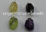 NGP6018 18*30mm - 22*35mm freeform mixed gemstone pendants