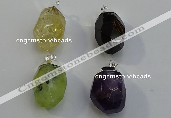 NGP6018 18*30mm - 22*35mm freeform mixed gemstone pendants