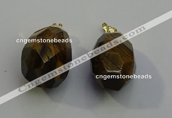 NGP6024 18*30mm - 22*35mm freeform yellow tiger eye pendants