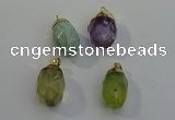 NGP6025 18*30mm - 22*35mm freeform mixed gemstone pendants