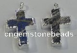 NGP6049 30*40mm - 35*45mm cross labradorite pendants