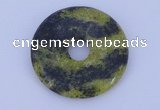 NGP605 5pcs 6*40mm yellow howlite turquoise donut pendants wholesale