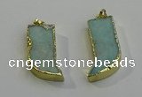 NGP6055 15*40mm - 18*45mm horn amazonite pendants