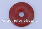 NGP606 5pcs 5*40mm red jasper gemstone donut pendants wholesale