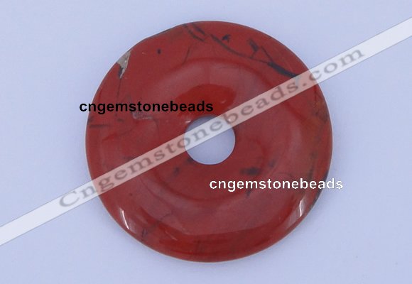 NGP606 5pcs 5*40mm red jasper gemstone donut pendants wholesale