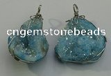 NGP6087 35*40mm – 45*50mm freeform druzy quartz pendants