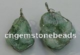 NGP6088 35*40mm – 45*50mm freeform druzy quartz pendants