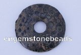 NGP609 5pcs 5*45mm kambaba jasper gemstone donut pendants wholesale