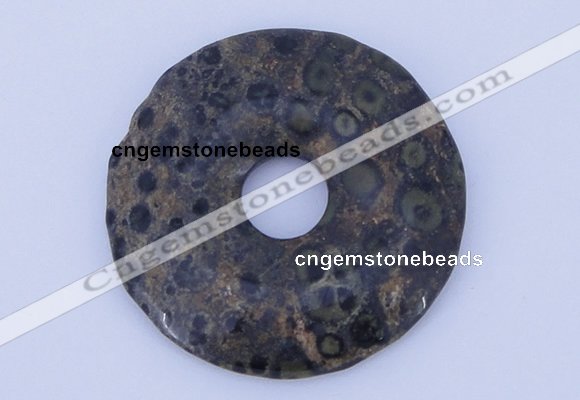 NGP609 5pcs 5*45mm kambaba jasper gemstone donut pendants wholesale