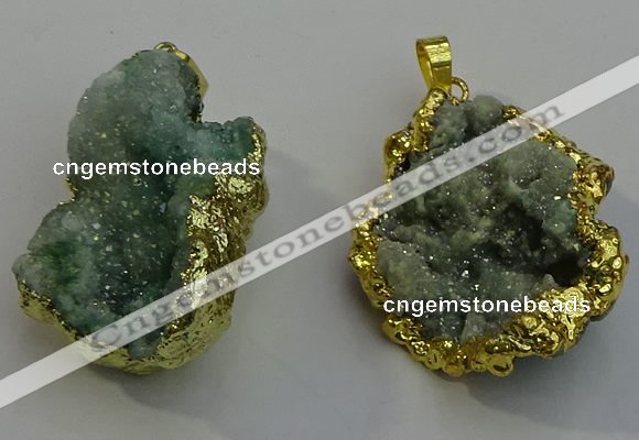 NGP6090 35*40mm – 45*50mm freeform druzy quartz pendants