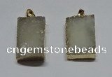 NGP6094 20*30mm – 22*35mm rectangle druzy quartz pendants