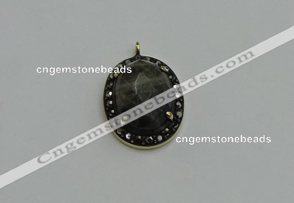 NGP6096 20*25mm - 22*30mm oval labradorite pendants wholesle