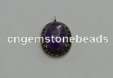 NGP6097 20*25mm - 22*30mm oval amethyst pendants wholesle