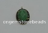 NGP6099 20*25mm - 22*30mm oval green aventurine pendants wholesle