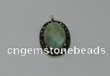 NGP6103 20*25mm - 22*30mm oval amazonite pendants wholesle