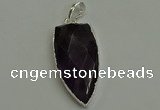 NGP6106 12*35mm - 15*40mm arrowhead amethyst pendants