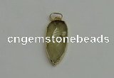 NGP6118 12*35mm - 15*40mm arrowhead lemon quartz pendants