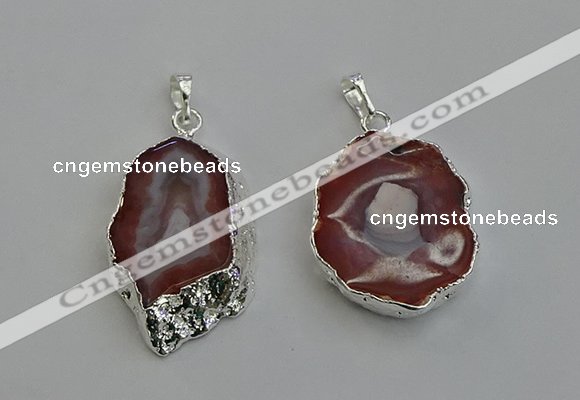 NGP6132 20*30mm - 25*35mm freeform druzy agate pendants wholesale