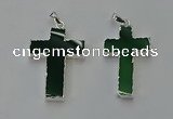 NGP6161 25*40mm - 30*40mm cross agate gemstone pendants