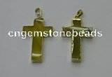 NGP6167 25*40mm - 30*40mm cross agate gemstone pendants