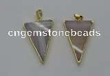 NGP6176 25*35mm - 30*40mm triangle agate gemstone pendants