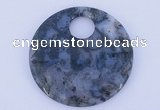 NGP618 5pcs 6*50mm moss agate gemstone donut pendants