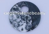 NGP621 5pcs 6*50mm agate gemstone donut pendants