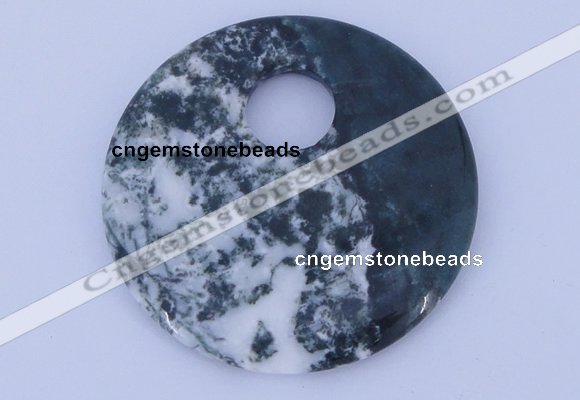 NGP621 5pcs 6*50mm agate gemstone donut pendants