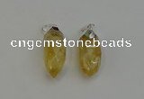 NGP6221 12*28mm - 15*30mm faceted bullet citrine pendants