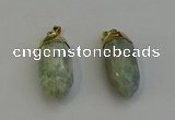 NGP6240 12*28mm - 15*30mm faceted bullet amazonite pendants