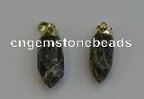 NGP6245 12*28mm - 15*30mm faceted bullet labradorite pendants