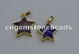 NGP6268 20mm star agate gemstone pendants wholesale