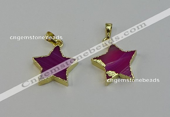 NGP6269 20mm star agate gemstone pendants wholesale