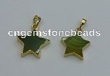 NGP6271 20mm star agate gemstone pendants wholesale