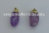 NGP6298 18*30mm - 22*35mm faceted nuggets amethyst pendants