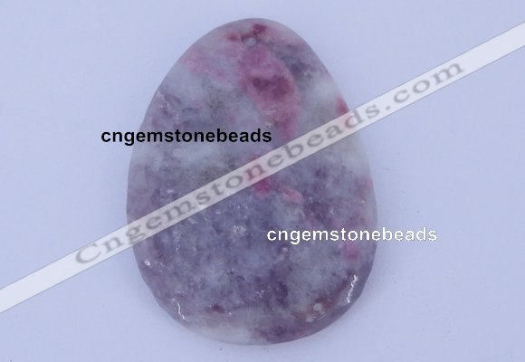 NGP630 5pcs 33*45mm freeform lilac jasper gemstone pendants