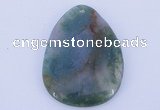 NGP631 5pcs 33*45mm freeform moss agate gemstone pendants