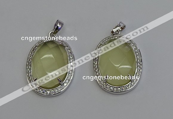 NGP6356 25*30mm oval lemon quartz pendants wholesale