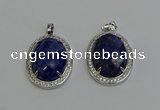 NGP6363 25*30mm oval lapis lazuli pendants wholesale