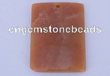 NGP637 5pcs 33*45mm rectangle red aventurine gemstone pendants