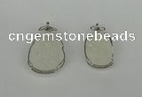 NGP6381 18*25mm - 25*35mm freeform druzy agate pendants