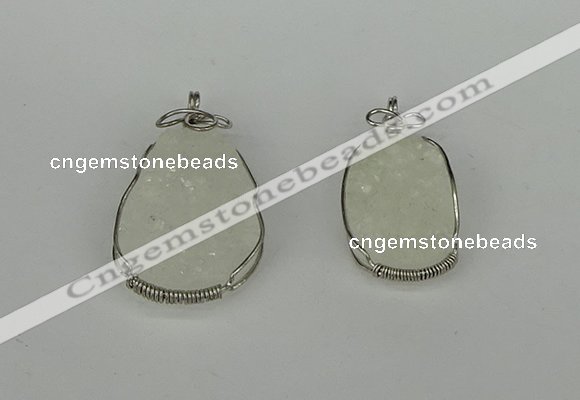 NGP6381 18*25mm - 25*35mm freeform druzy agate pendants