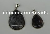 NGP6385 18*25mm - 30*40mm flat teardrop agate pendants