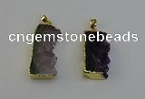 NGP6400 18*30mm - 25*40mm freeform druzy amethyst pendants