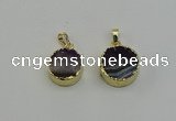 NGP6407 18mm - 20mm coin druzy amethyst pendants wholesale